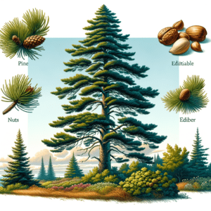 Pine (Pinus spp.): Edible nuts and needles for tea